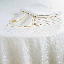 Nappe blanche tissu